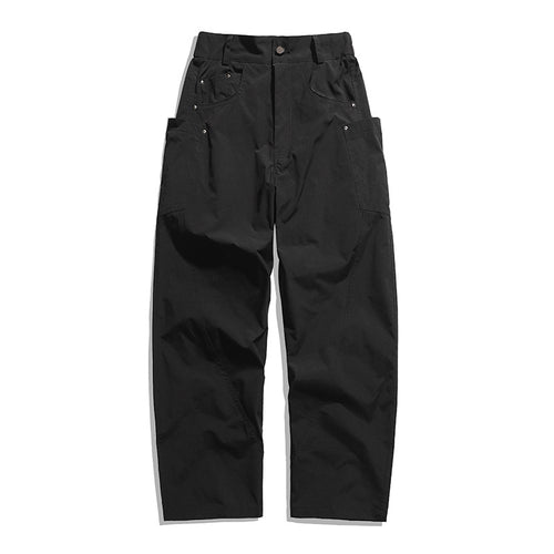 Herren Weite Workwear-Cargo-Hose mit hohem Bund, seitlichen Multi-Taschen & lässigem Baggy-Schnitt Echoarchiv