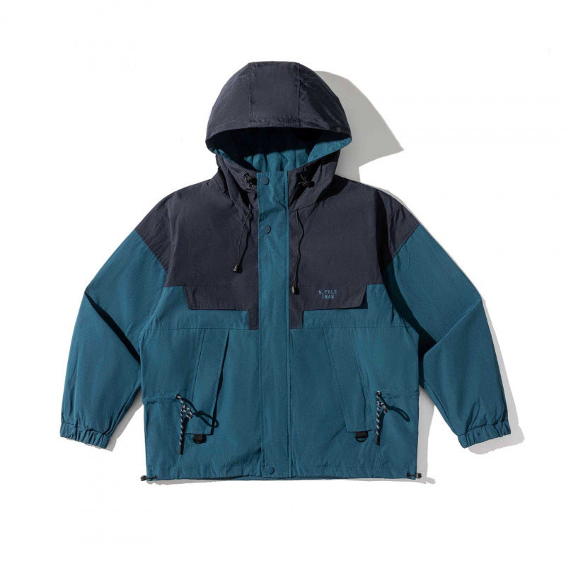 Unisex Weitgeschnittene Utility-Fieldjacke mit Kapuze, Tunnelzug und Pattentaschen Echo Archiv