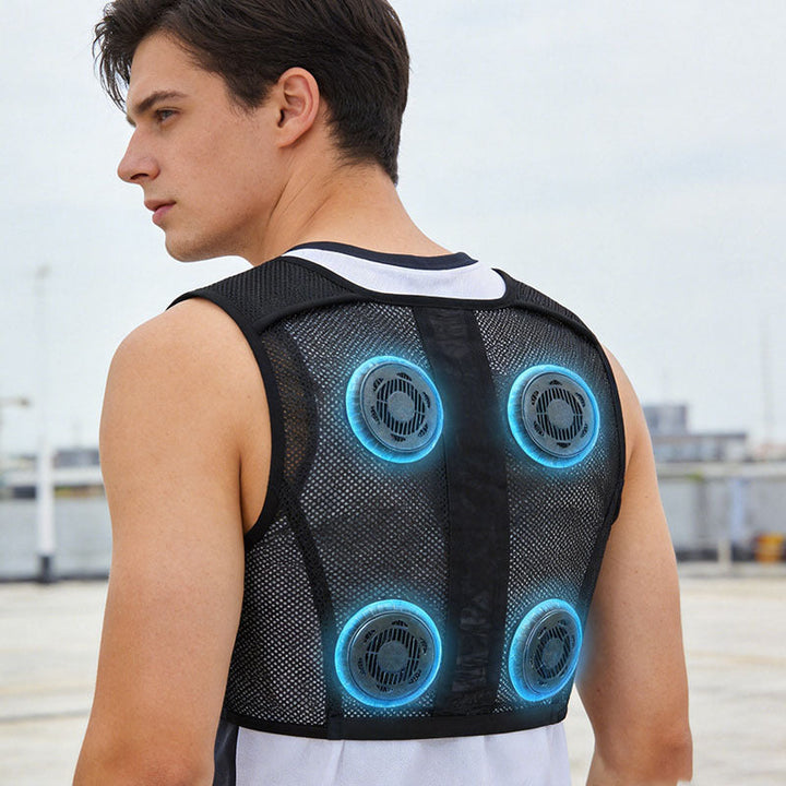 Unisex nan leichte kühlende Jacke mit integrierter Ventilator-Technologie und Kapuze Echo Archiv