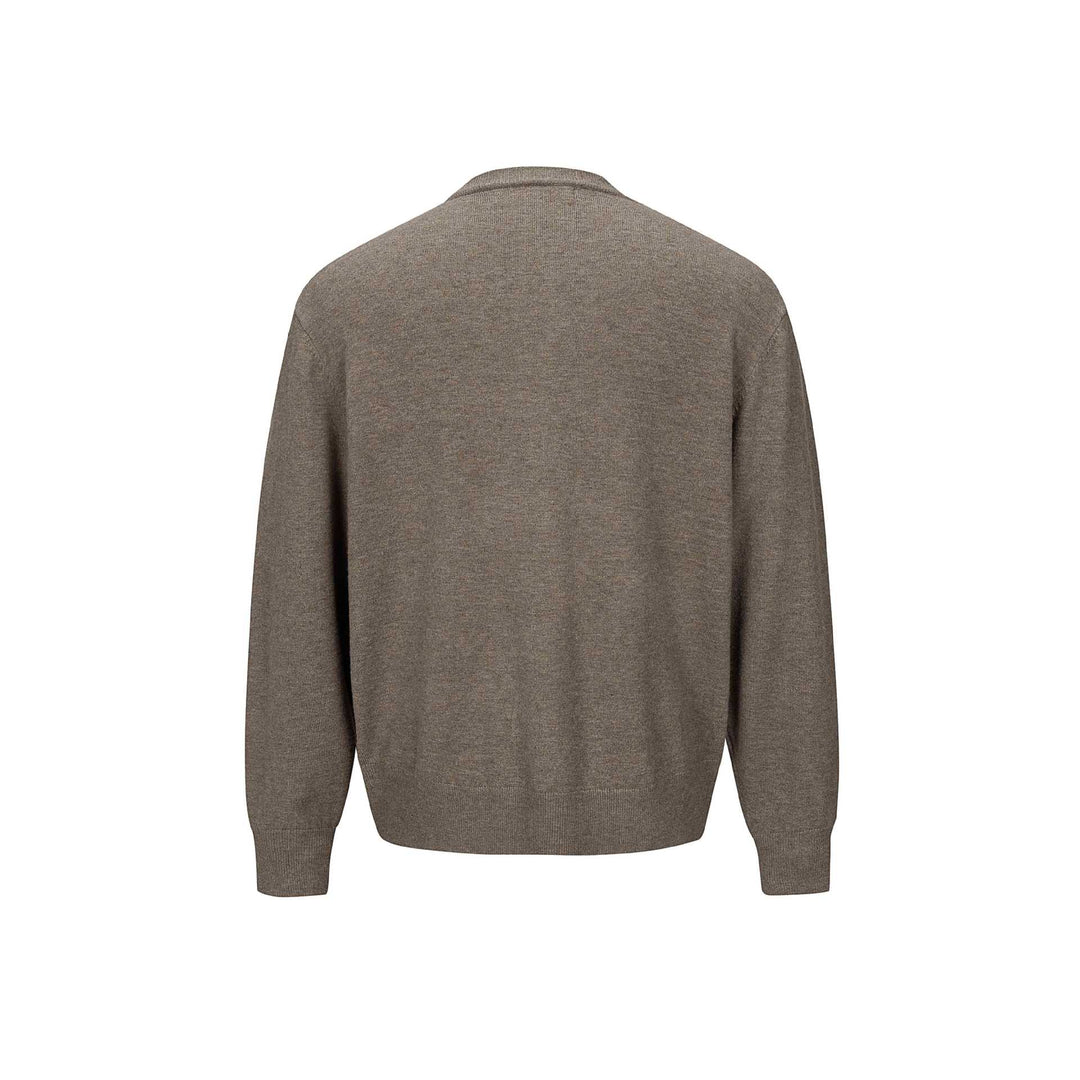 Herren Feinstrick-Cardigan mit Rundhals, durchgehender Knopfleiste und geripptem Saum Echoarchiv
