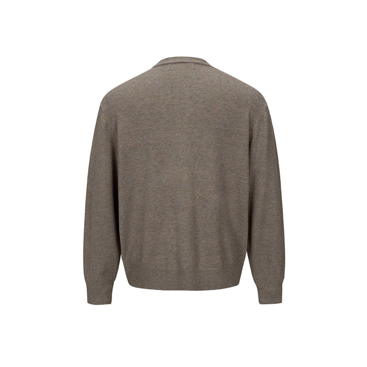 Herren Feinstrick-Cardigan mit Rundhals, durchgehender Knopfleiste und geripptem Saum Echoarchiv