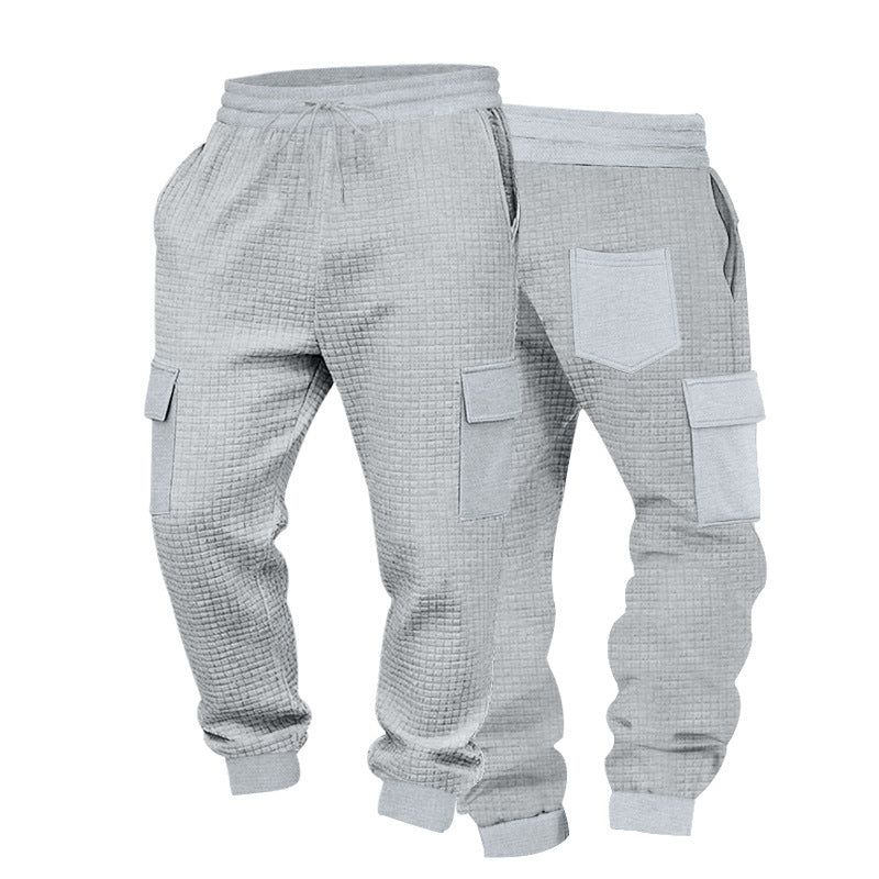 Herren Cargo-Jogginghose aus Waffelstruktur mit Kordelzug und Bündchen Echoarchiv