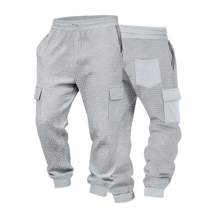 Herren Cargo-Jogginghose aus Waffelstruktur mit Kordelzug und Bündchen Echoarchiv