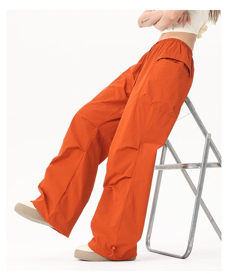 Damen Wide‑Leg Cargo‑Hose mit elastischem Bund & Utility‑Taschen Echoarchiv