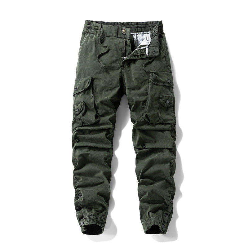 Herren Taktische Cargo-Joggerhose mit Tunnelzugbund und verstellbaren Druckknopf‑Taschen Echo Archiv