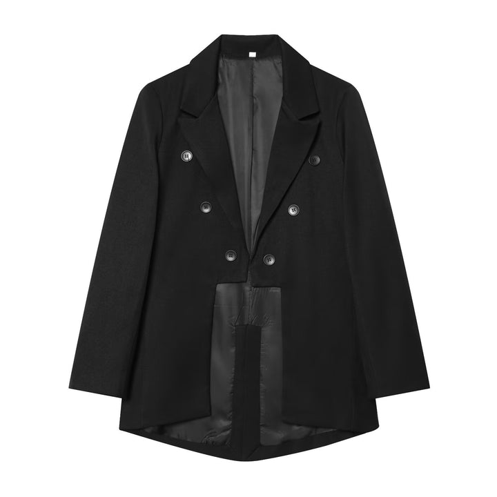 Damen Doppelreihiger Oversize-Blazer mit Satinfutter und verlängertem Saum Echo Archiv