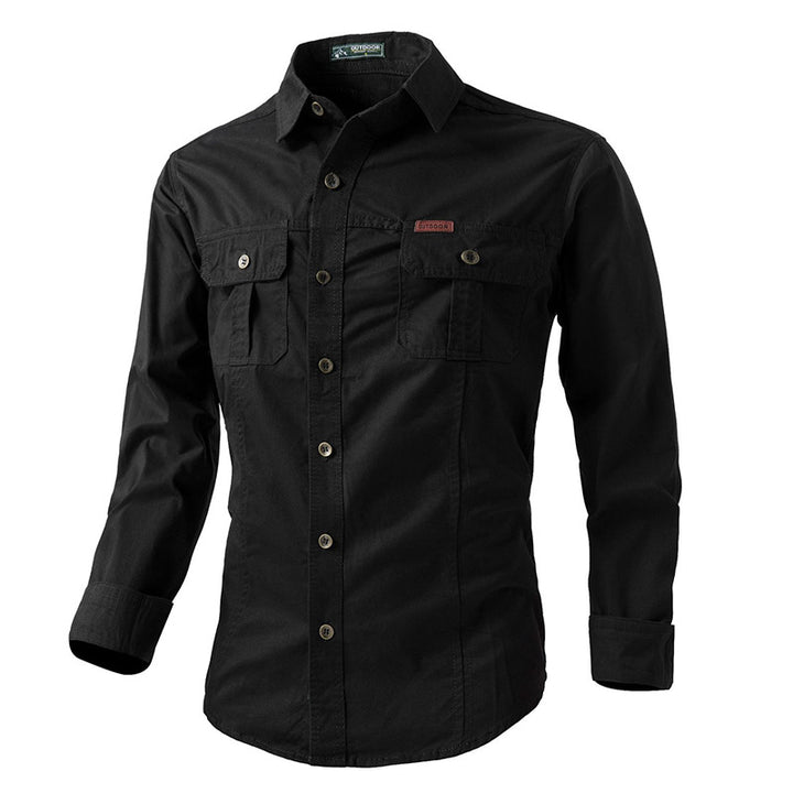 Herren nan leichte Overshirt-Jacke mit Klappbrusttaschen und klassischem Hemdkragen Echo Archiv