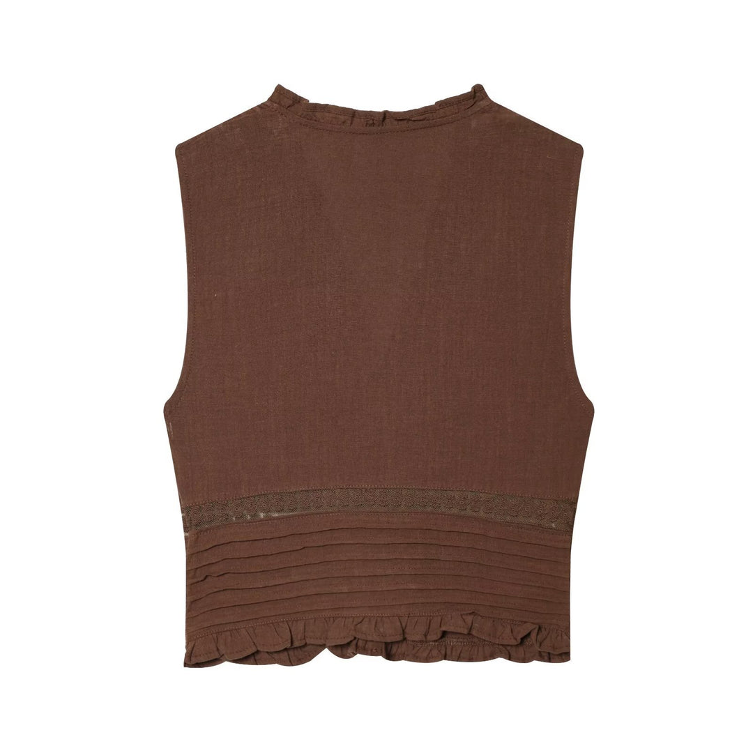 Damen Blusenshirt mit feiner Drapierung und dekorativen Knopfdetails Echo Archiv