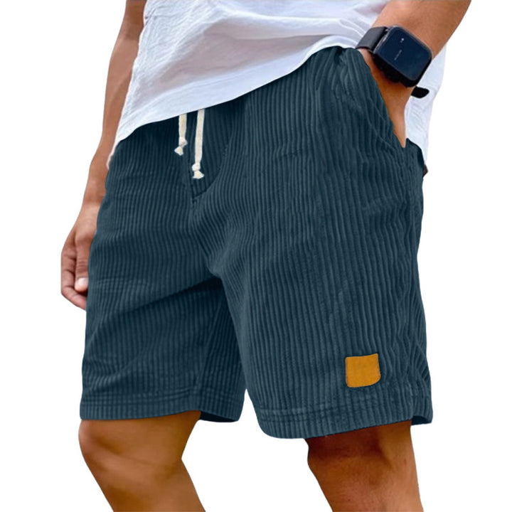 Herren nan Feincord-Shorts mit elastischem Tunnelzugbund, Kordelzug und tiefen Eingrifftaschen Echo Archiv