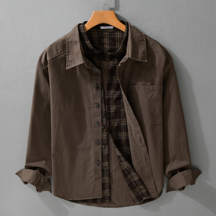Herren Overshirt-Jacke mit karierter Thermofütterung Echoarchiv