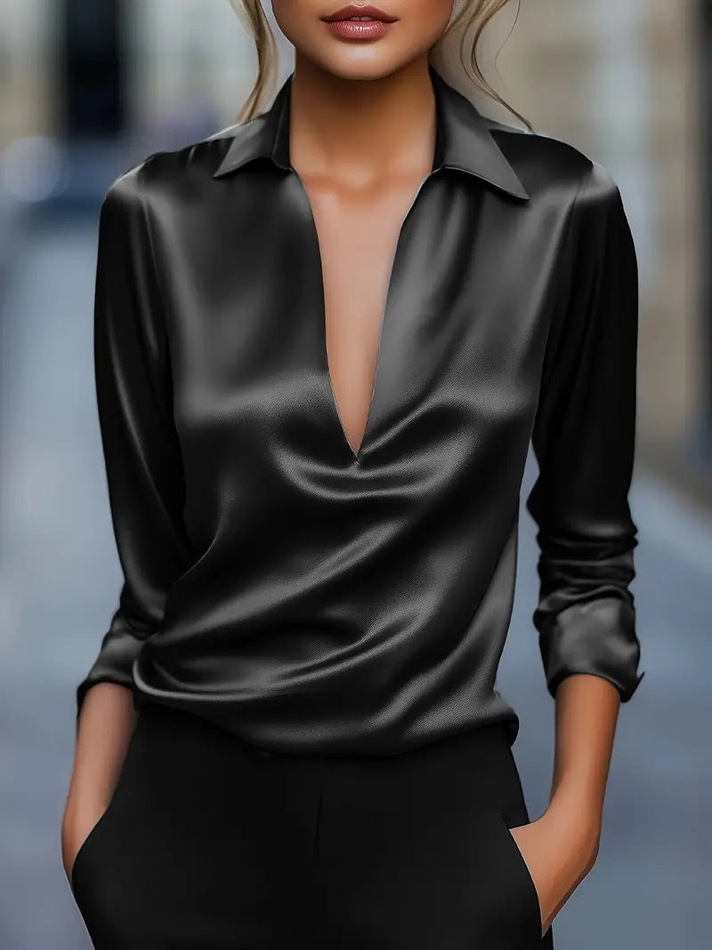 Damen Elegante und seidige Bluse Echo Archiv
