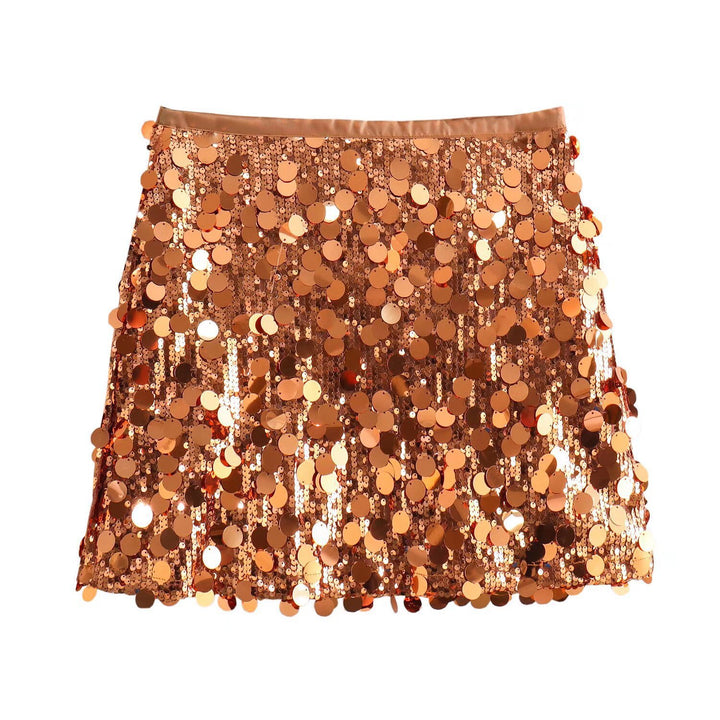 Damen Glitzernder Minirock mit Pailletten und elastischem Bund Echo Archiv