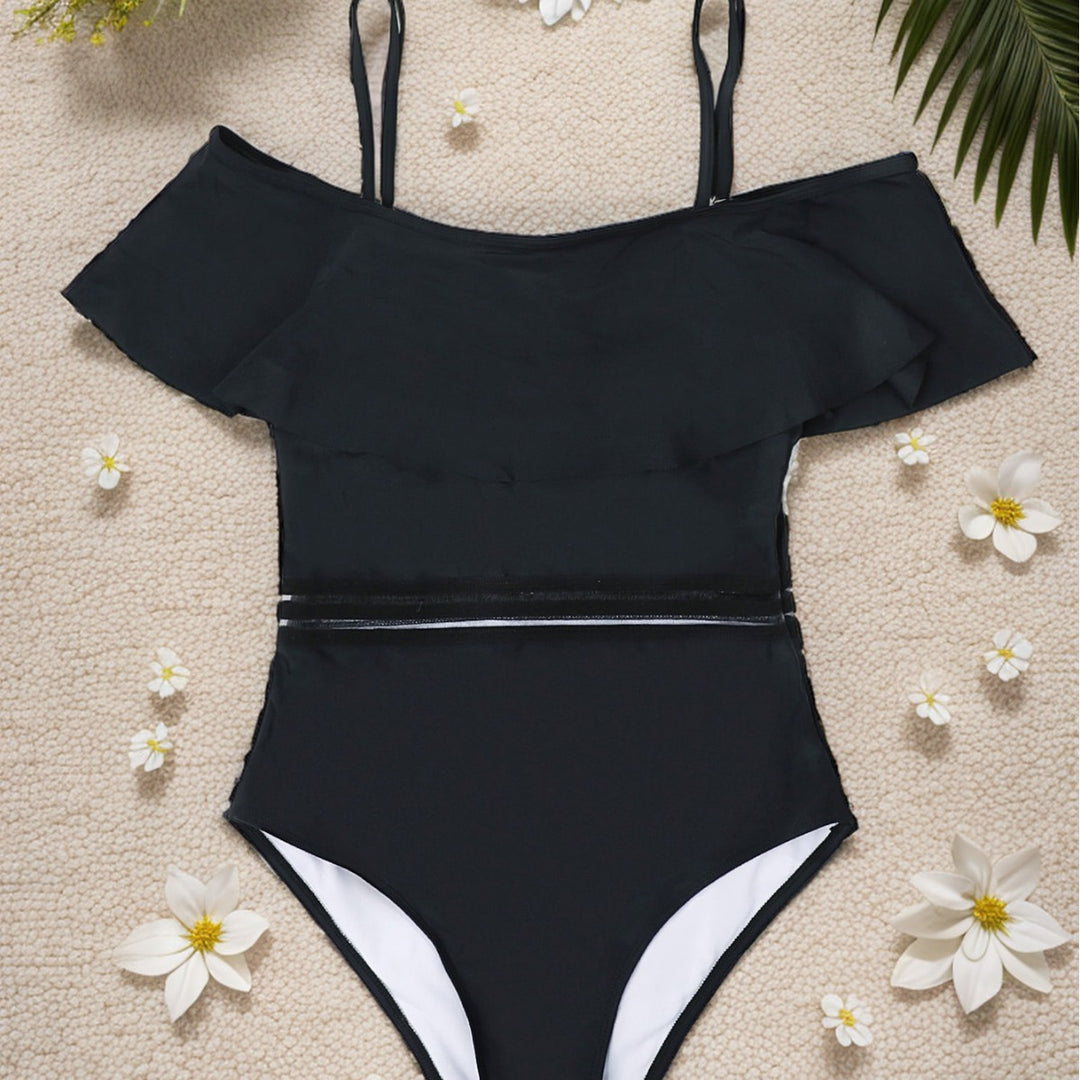 Damen Off-Shoulder Badeanzug Echo Archiv