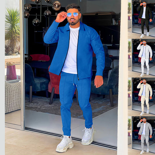 Herren sportliches Set mit Reißverschluss und bequemer Jogginghose Echoarchiv