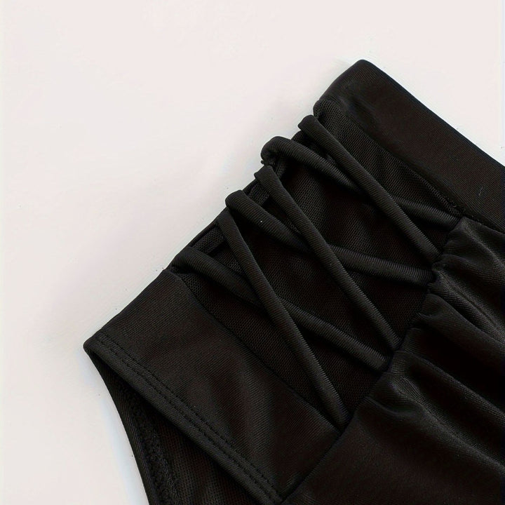 Damen High-Waist Bikinihose mit stilvollen Rüschendetails Echo Archiv