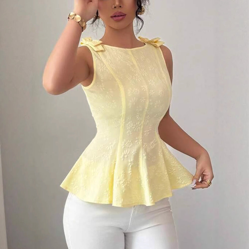 Damen Peplum-Top mit floralen Details Echo Archiv