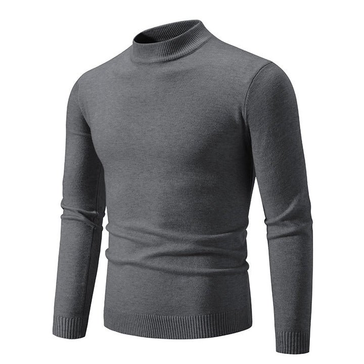 Herren Feinstrickpullover mit hohem Kragen und elastischen Bündchen Echoarchiv
