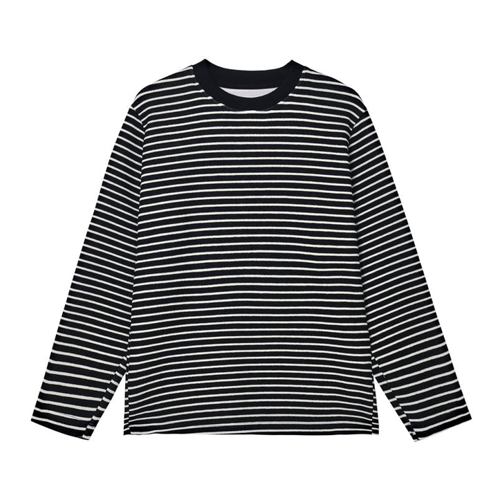 Unisex Freizeit gestreiftes Langarm-T-Shirt Echo Archive