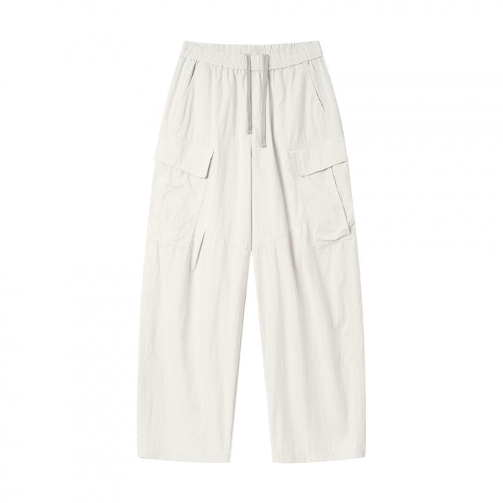 Unisex Weite Cargo-Hose mit elastischem Bund, Tunnelzug und aufgesetzten Klappentaschen Echo Archiv