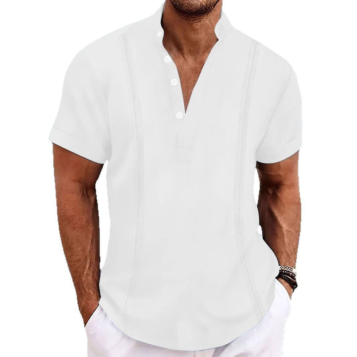 Herren Poloshirt mit modernem Knopfleisten-Design und atmungsaktiver Struktur Echoarchiv