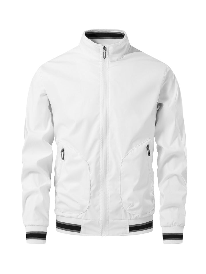 Herren Sportliche Leichte Übergangsjacke mit hohem Kragen Echo Archiv