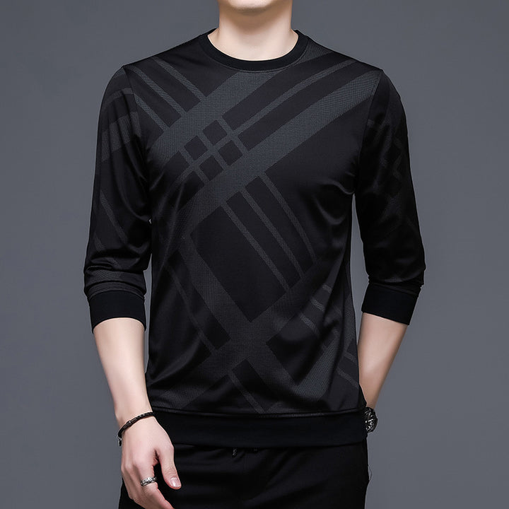 Herren atmungsaktives Langarmshirt mit modernem Karomuster Echoarchiv