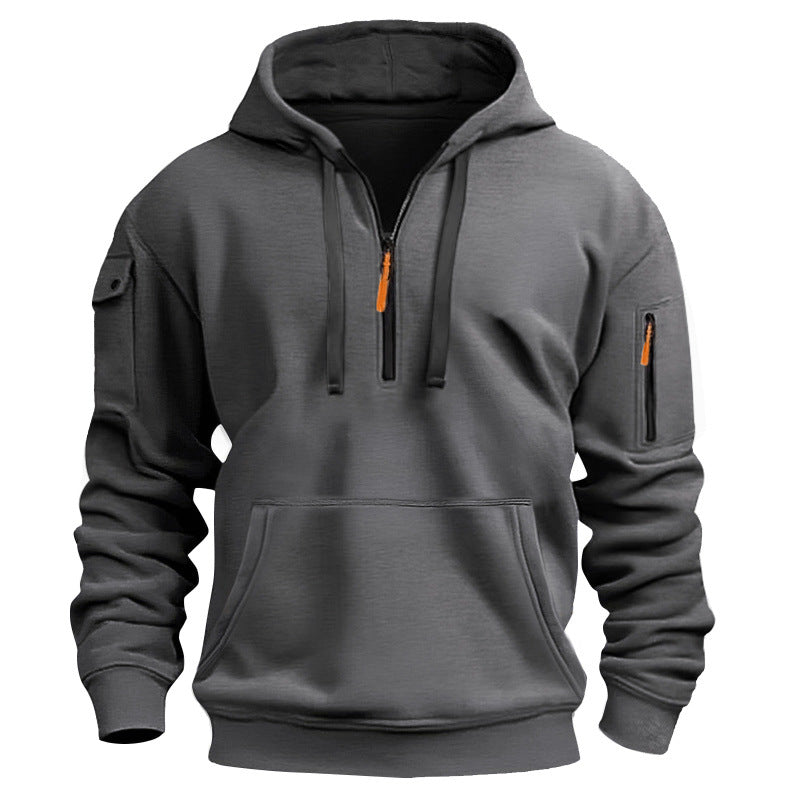 Herren Kapuzenpullover mit praktischem Reißverschluss und seitlichen Taschen Echoarchiv