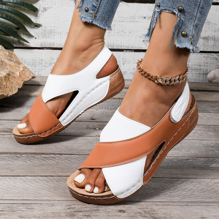 Damen Bequeme orthopädische Sandalen mit verstellbarem Fersenriemen – Sorelia