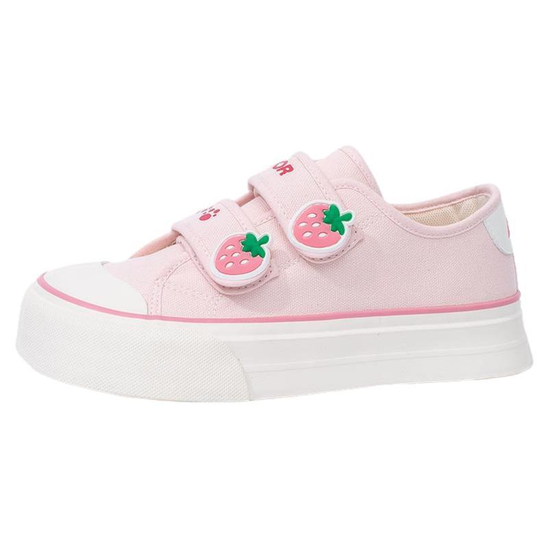 Damen Freizeit-Sneaker mit niedlichen Erdbeer-Applikationen und praktischem Klettverschluss Echo Archiv