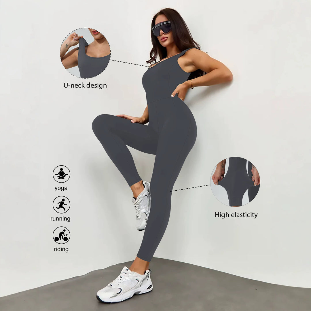 Damen Shaping-Yoga-Einteiler mit Push-Up-Bust, Taillenformung und Po-Lifting – Solévia