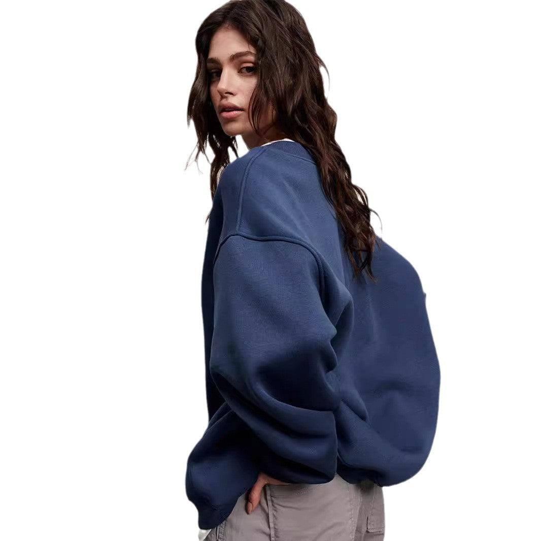 Damen Oversized SwEchoarchivtshirt im lässigen Stil mit übergroßen Ärmeln und elastischen Bündchen Echoarchiv