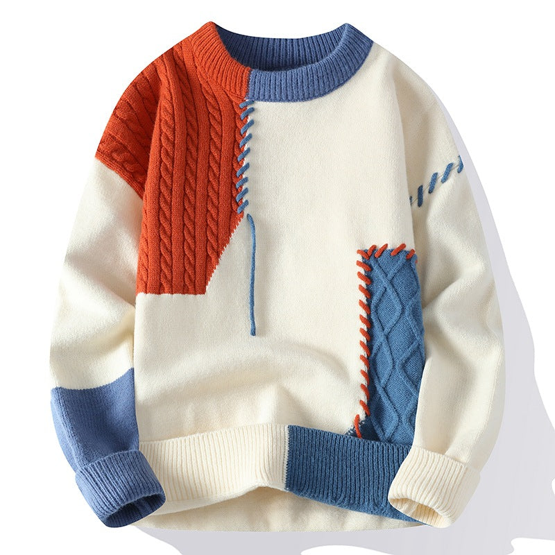 Unisex nan strukturierter Oversize-Strickpullover mit Zopfmuster und dekorativer Steppnaht Echo Archiv
