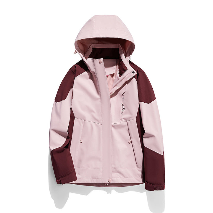 Damen zweilagige Softshell‑Outdoorjacke mit abnehmbarem Fleece‑Innenlayer und Kapuze Echoarchiv