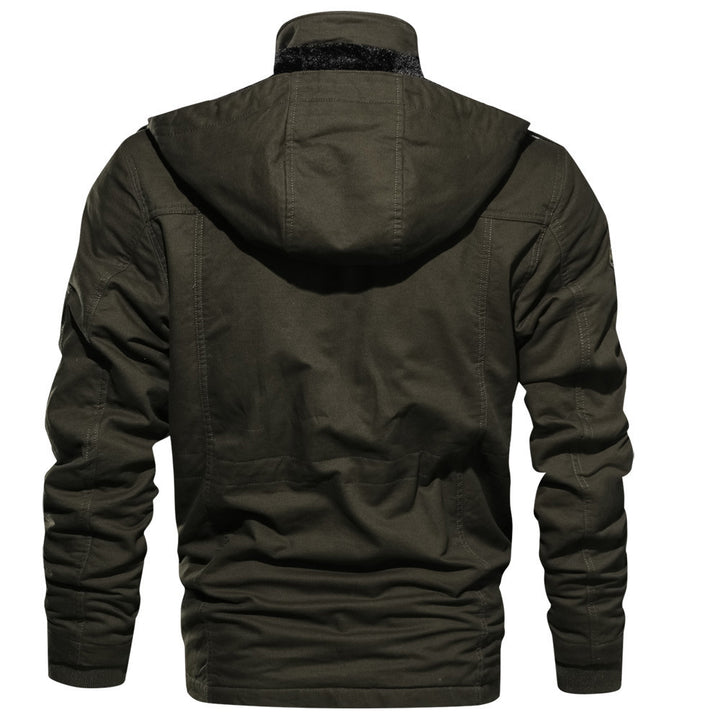 Herren Kurzparka im Urban-Utility-Stil mit wärmender Plüsch-Innenlage und Multifunktions‑Taschen – Taviero