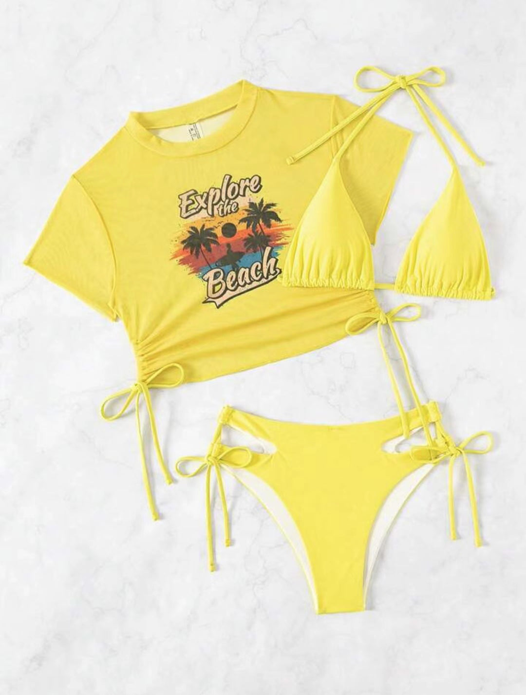 Damen Set mit Crop-Top und Triangel-Bikini Echo Archiv