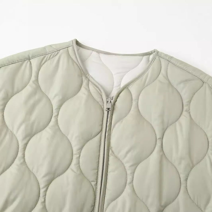 Damen nan gesteppte Oversize-Steppjacke mit Rundhalsausschnitt und großen aufgesetzten Taschen Echo Archiv