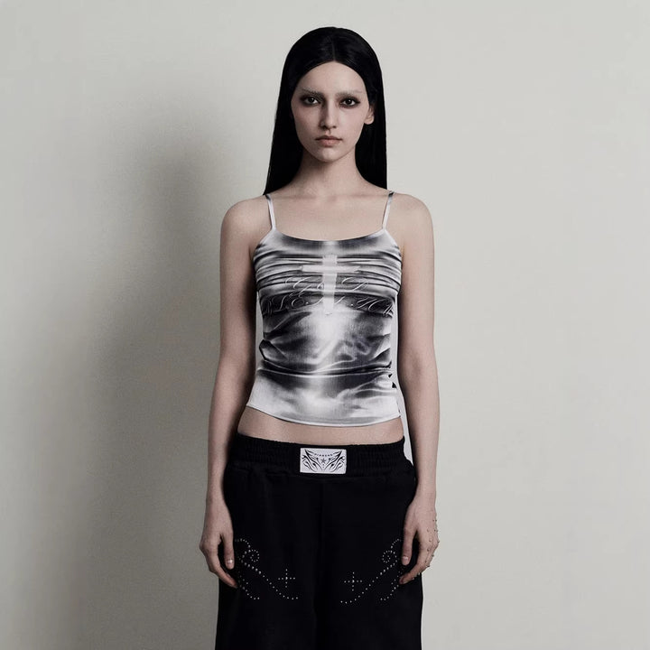 Damen lässiges Tanktop mit kreativem Grafikdesign Echo Archiv