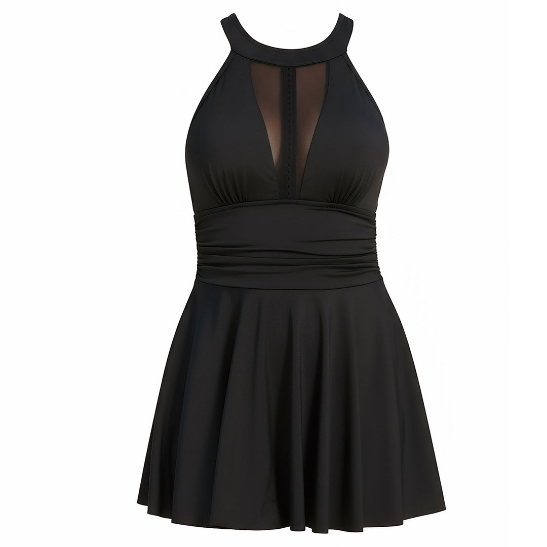 Damen Eleganter Badeanzug mit transparenten Einsätzen Echo Archiv
