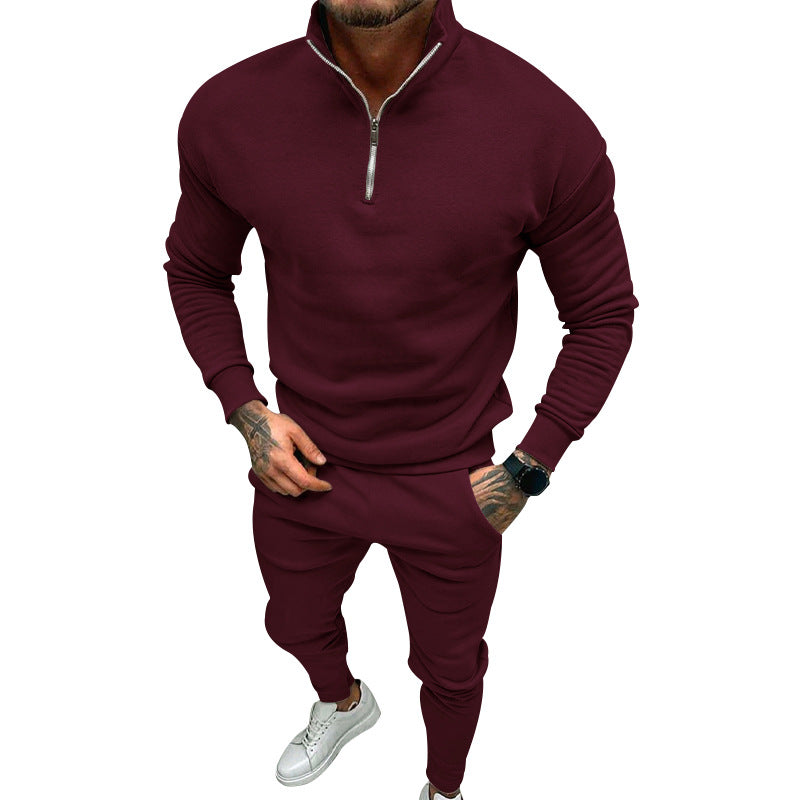 Herren sportives Sweatshirt- und Jogginghose-Set mit Reißverschluss Echoarchiv