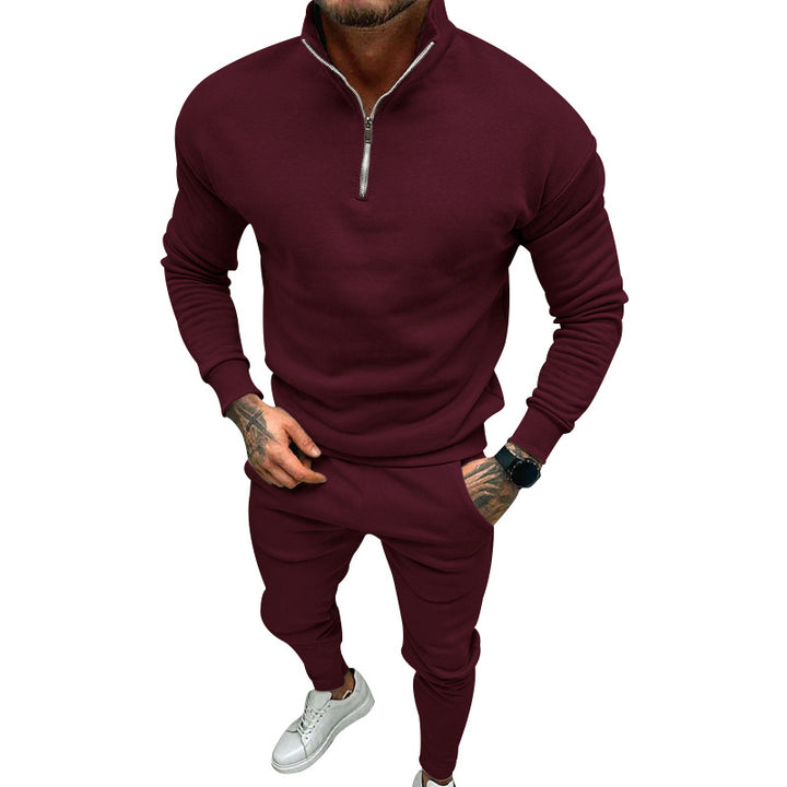 Herren sportives Sweatshirt- und Jogginghose-Set mit Reißverschluss Echoarchiv