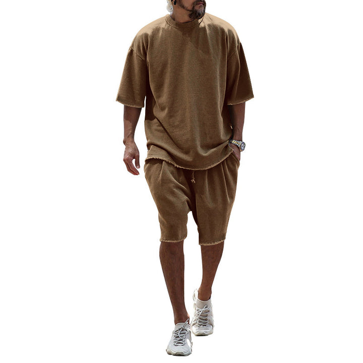 Herren lässiges Oberteil und Shorts Set Echoarchiv