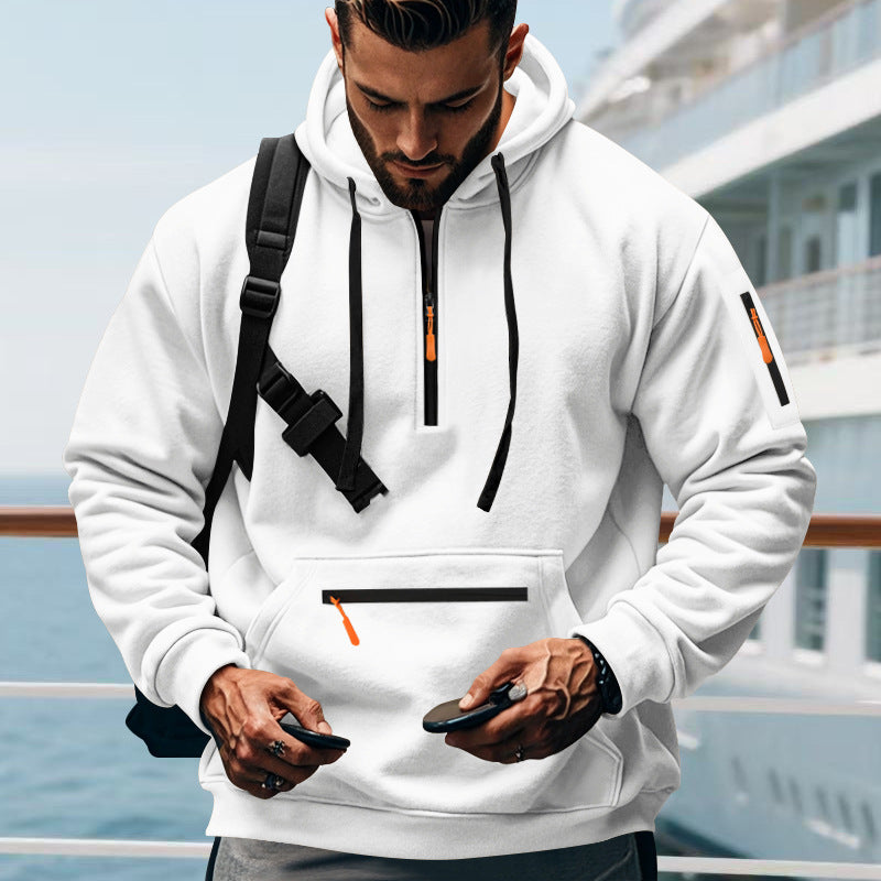 Herren sportlicher Hoodie mit praktischen Reißverschlusstaschen Echoarchiv