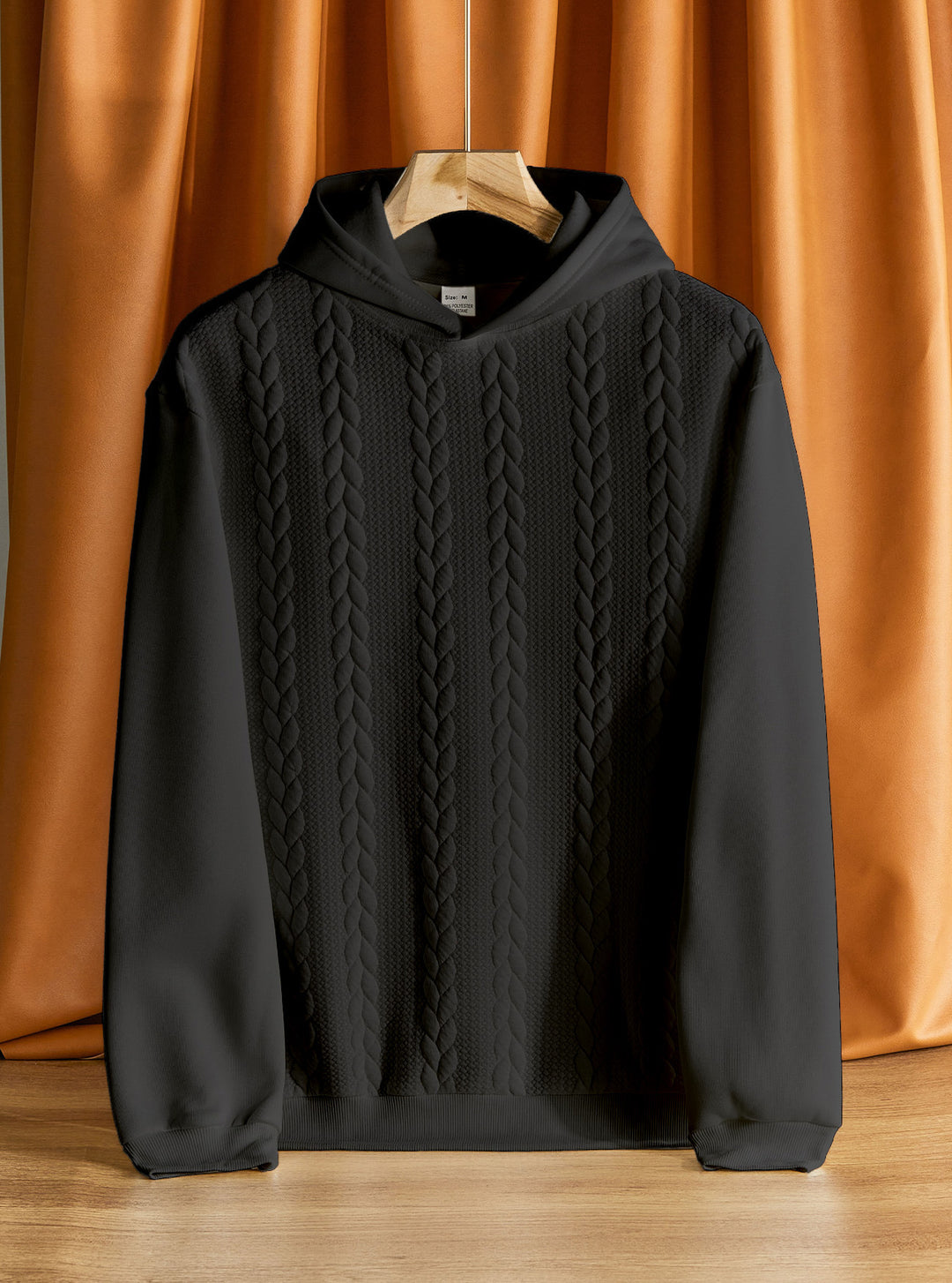 Herren eleganter Kapuzenpullover mit strukturiertem Design Echoarchiv