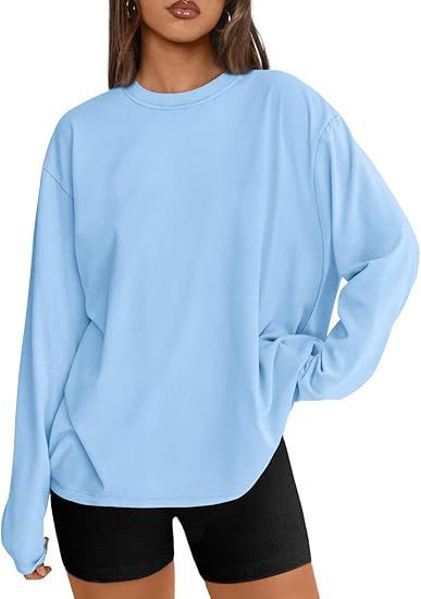Damen Oversize-Sweatshirt mit Rundhalsausschnitt und verlängertem Saum – Avérine