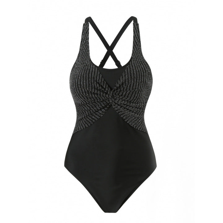 Damen Einteiler Badeanzug mit elegantem Wickeldesign Echo Archiv