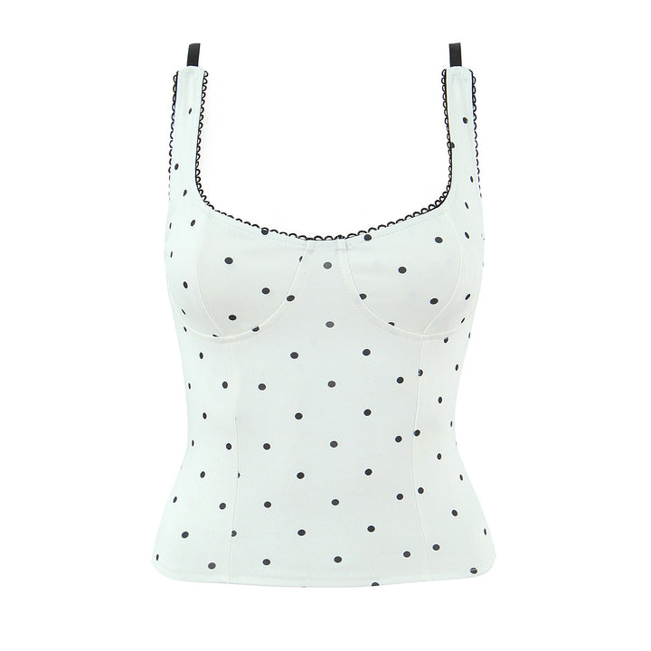 Damenoberteil mit eleganter Polka-Dot-Optik und feinen Details Echo Archiv