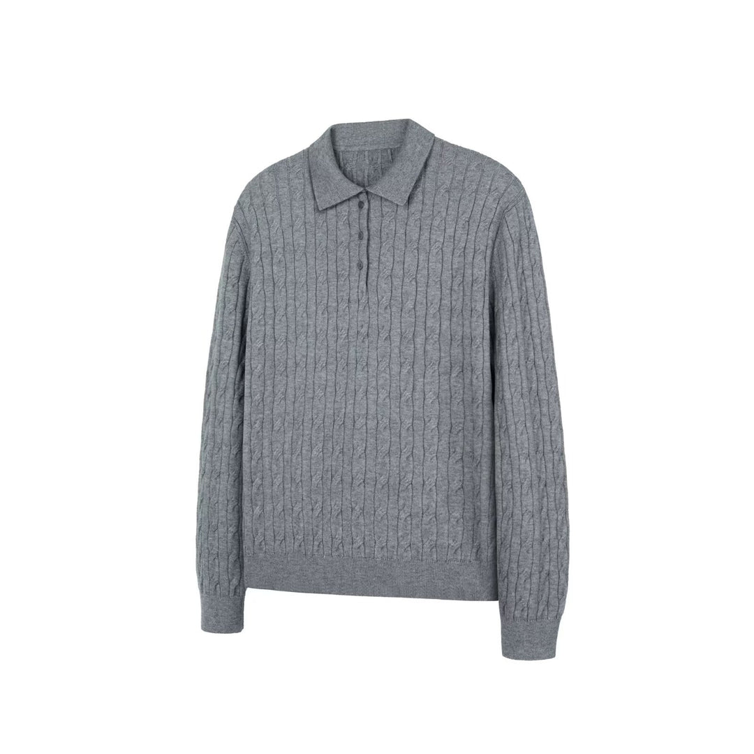 Herren Langarm Pullover mit Zopfmuster Echoarchiv