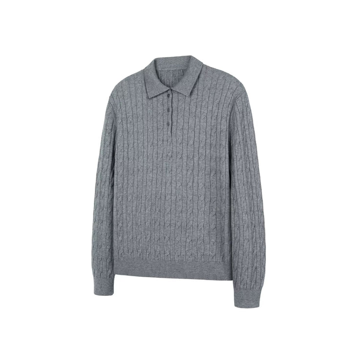 Herren Langarm Pullover mit Zopfmuster Echoarchiv