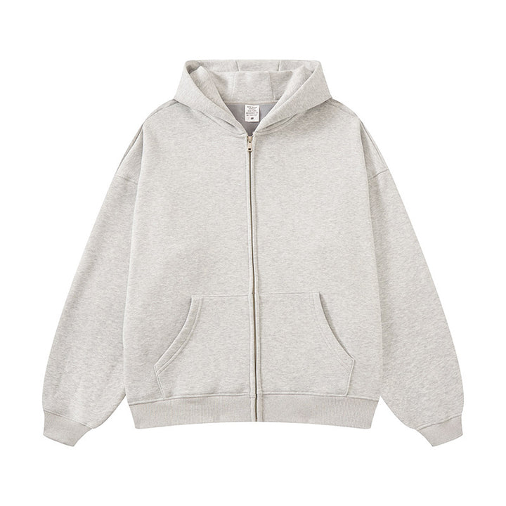 Unisex nan Kapuzen-Sweatjacke mit durchgehendem Reißverschluss, oversized Passform und Kängurutaschen Echo Archiv