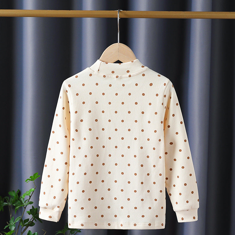 Mädchen Langarmshirt mit niedlichen Punkten und charmantem Applikationsdetail Echo Archiv